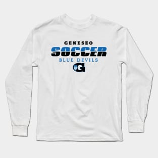 Geneseo Soccer Split Design - BLUE Long Sleeve T-Shirt